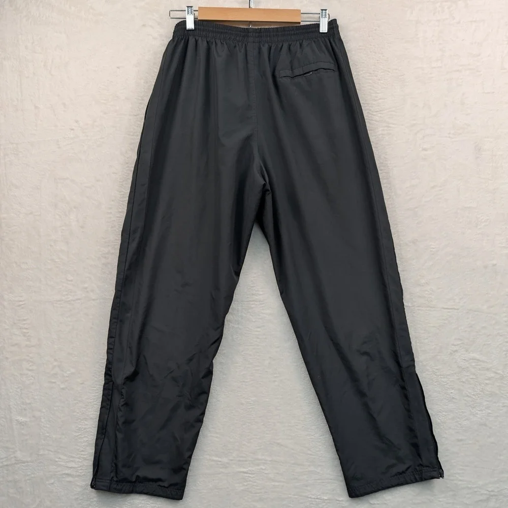 VTG Nike Track Pants Men's L Gray Baggy Swoosh Nylon Windbreaker Sportswear Y2K